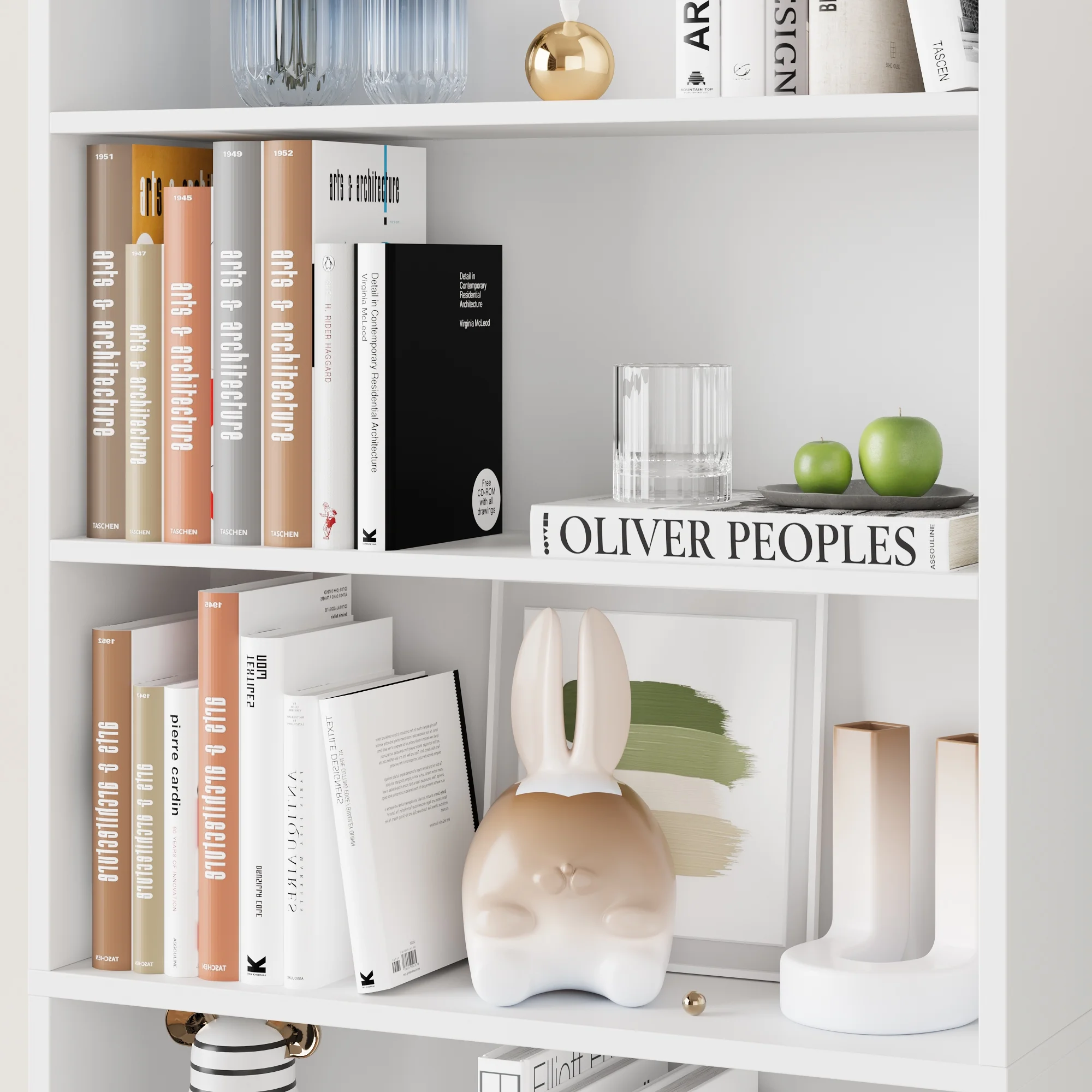 Homfa 82" Tall Bookcases, Freestanding Display Storage Shelves, 7-Tier Open Bookshelf for Home Office Living Room Bedroom, White - Image 5