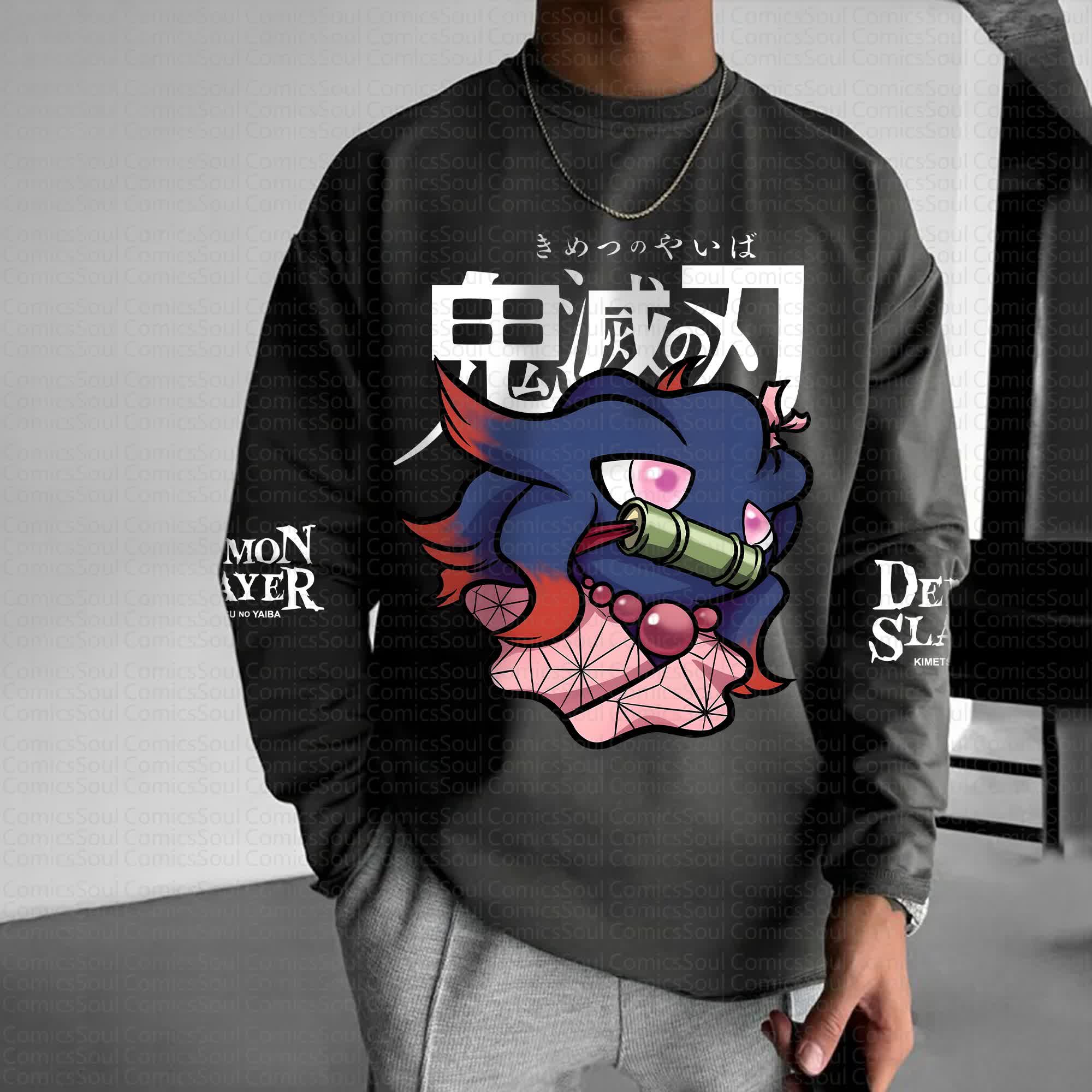 Unisex “Comicssoul X Comicssoul” Anime Graphic Streetwear Vintage Long-Sleeved T-shirt