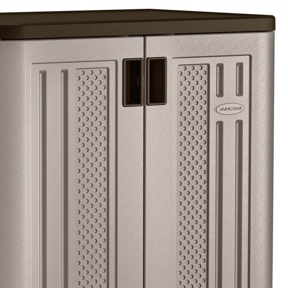Suncast 2-Shelf Resin Base Cabinet, Platinum Metallic - Image 25