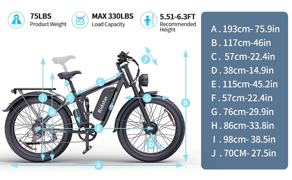 Dual Motor PEAK 3000W Electric Bike for Adults,31mph 48V 23Ah Electric Bicycle,26" Fat Tire Mountain Bike UL2849 - Image 11