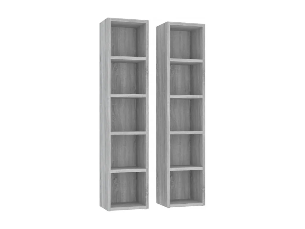 Armarios CD 2 uds Alkihogares gris 21x16x93.5 cm Alkihogares contrachapada