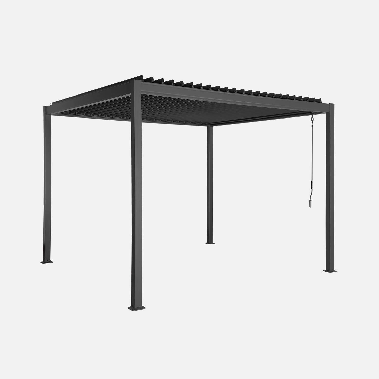Flash 3x3m - Pérgola bioclimática 3x3m de aluminio y acero con lamas orientables