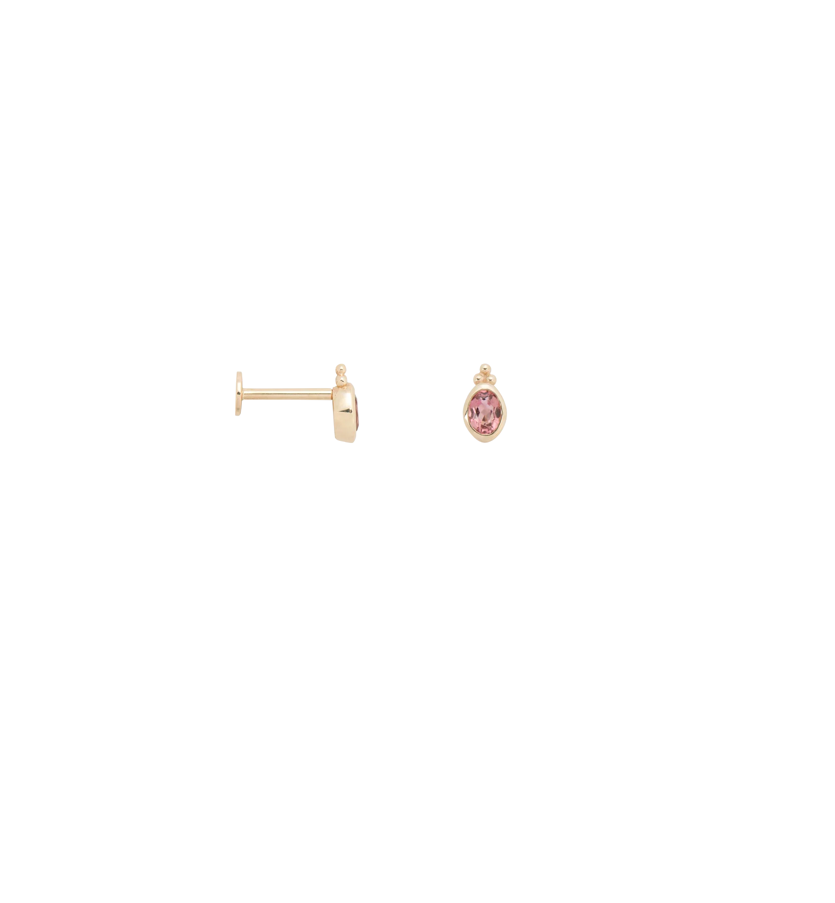 Wondrous Dahlia Piercing Front 14K