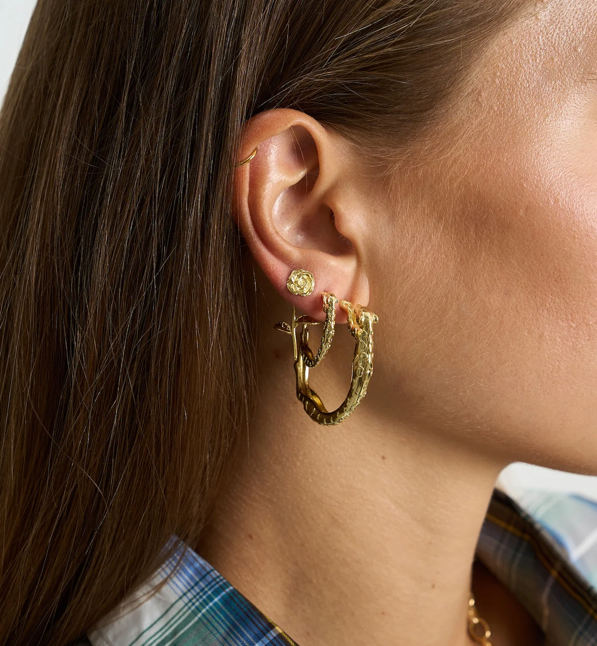 Big Wild Arc Hoop Earrings