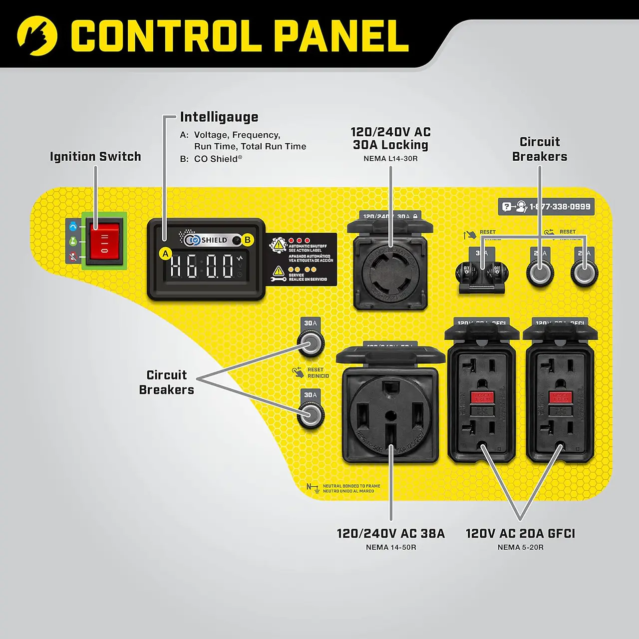 9000W Wireless Start Generator with CO Shield?