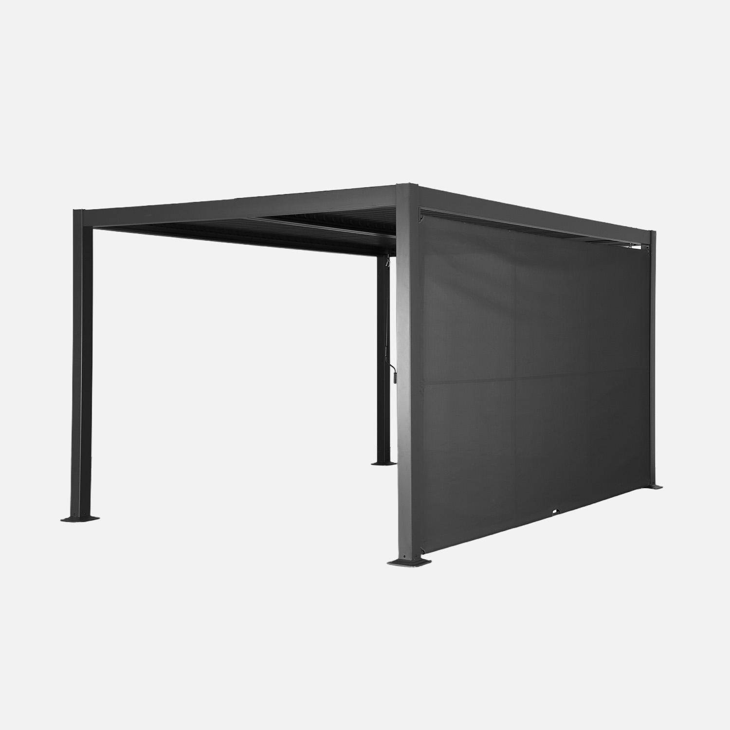 Palace 3x4m + accesorio - Pérgola bioclimática de aluminio y acero 3x4m + toldo 4m
