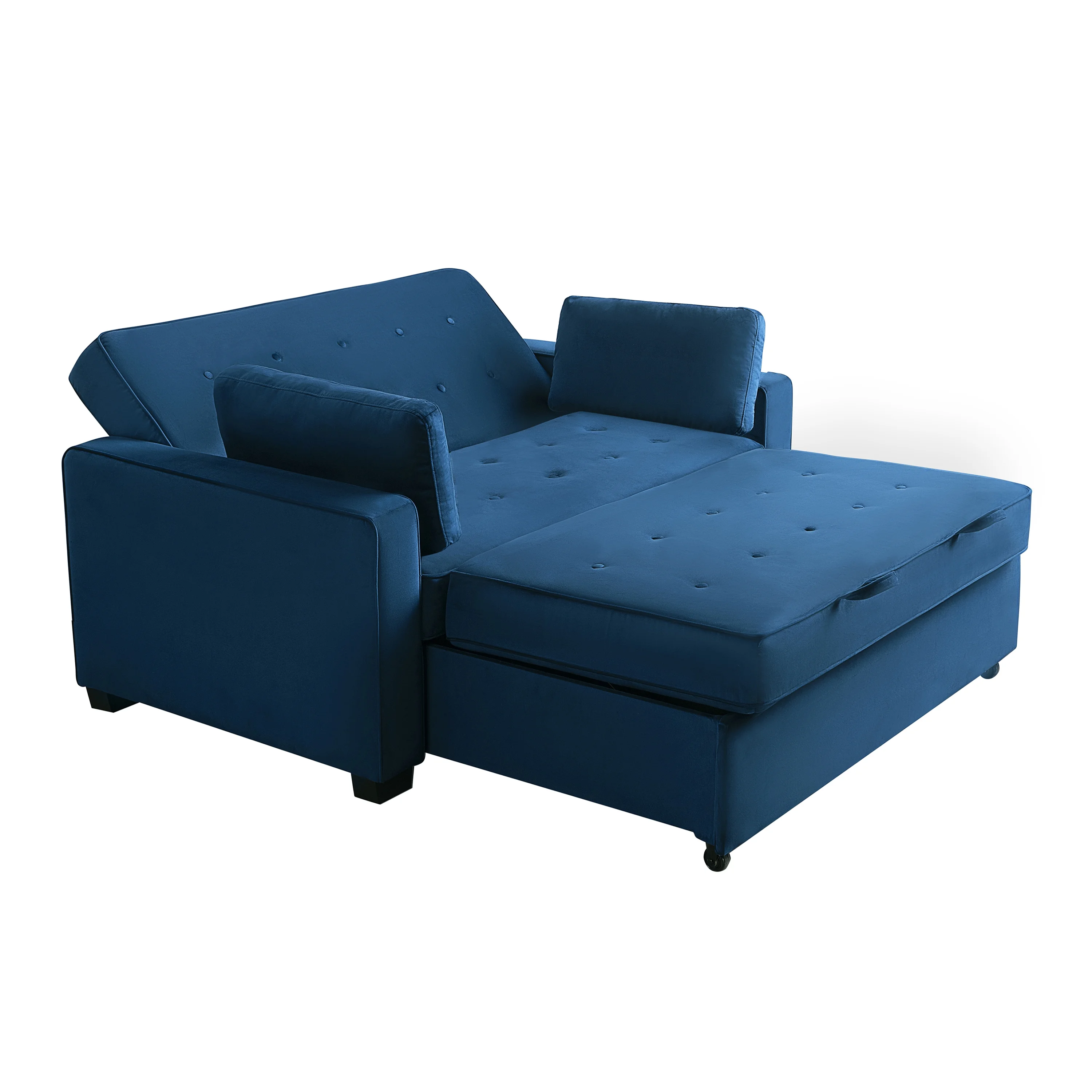 Serta Dream Convertibles Monroe Modern Polyester Convertible Queen Sofa Bed with Pillows Grey - Image 43