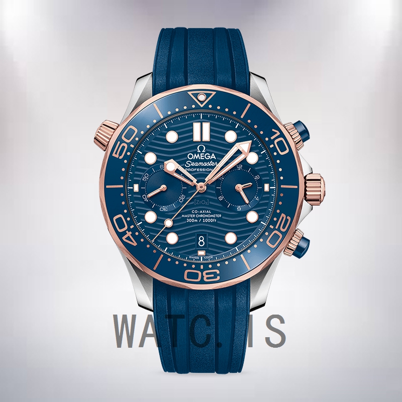 Omega Seamaster 210.22.44.51.03.001 Men 44mm Rubber Band