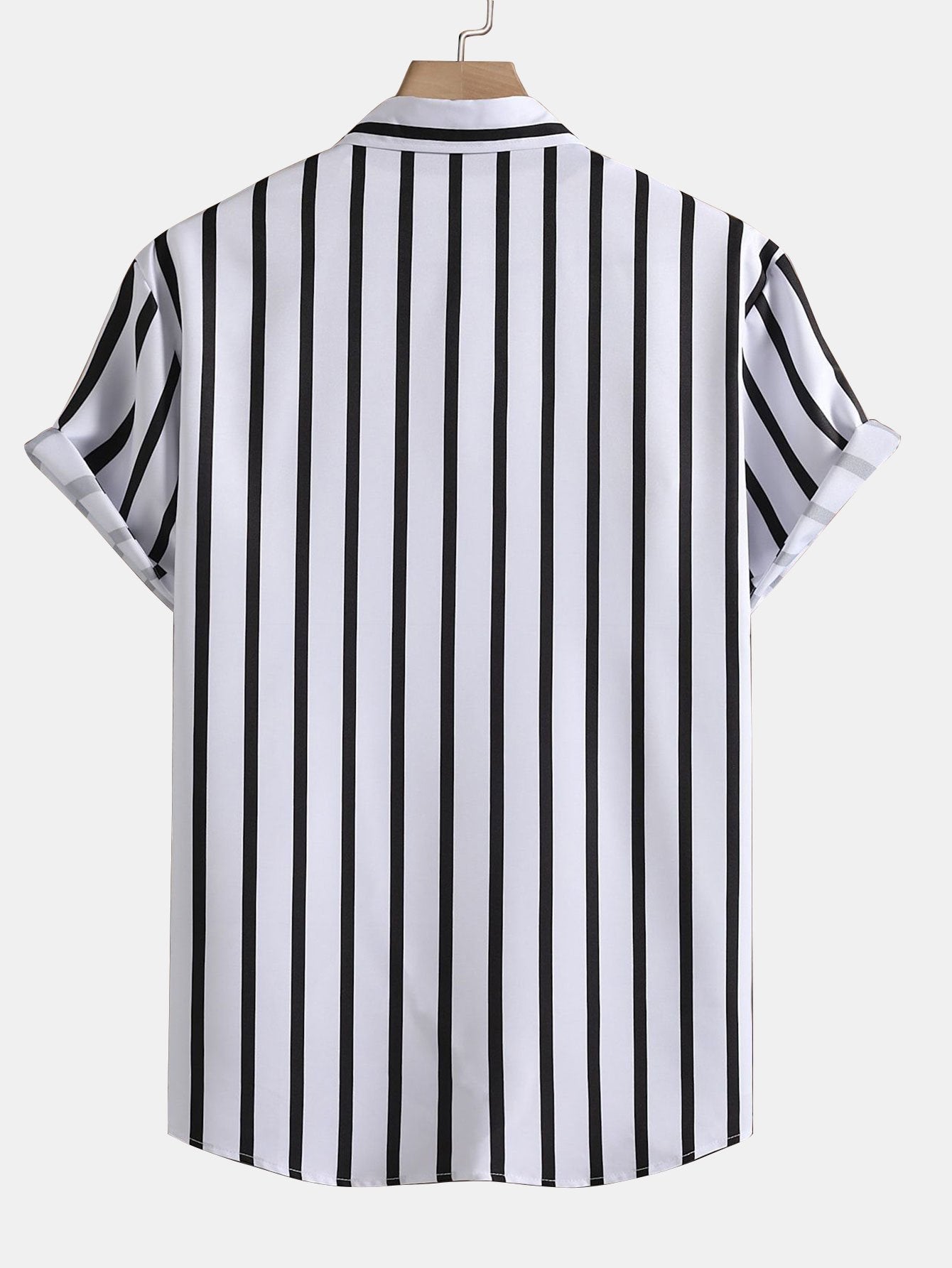 Stripe Print Button Up Shirt