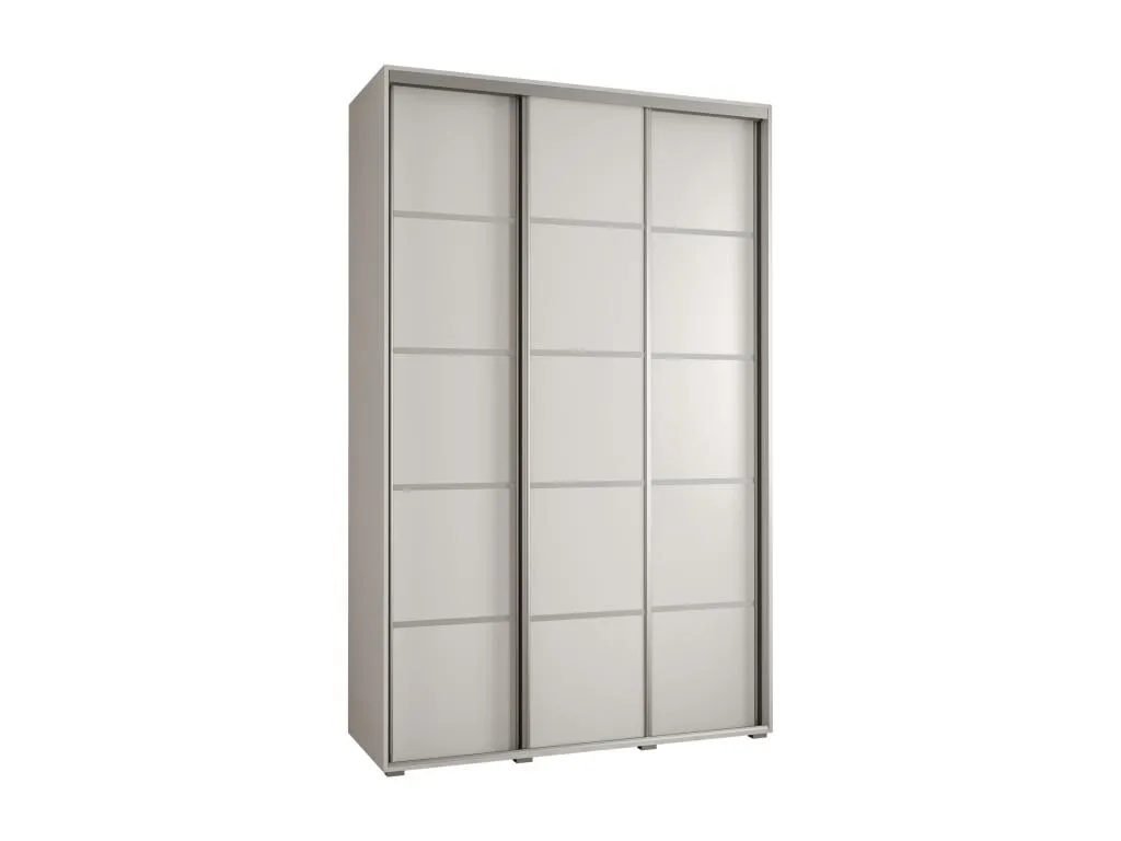 Armario Biocasahogar de 4 puertas correderas 235.2x170x45 cm acabado Blanco/Plata NH0217696