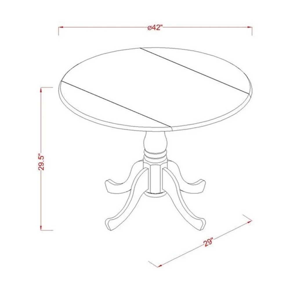 East West Furniture 3 Pc Kitchen nook Dining set-Kitchen Table and 2 Kitchen Chairs