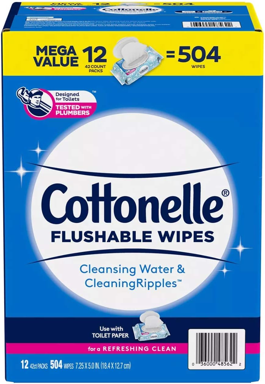 Cottonelle Fresh Care Flushable Cleansing Cloth, 504 Count