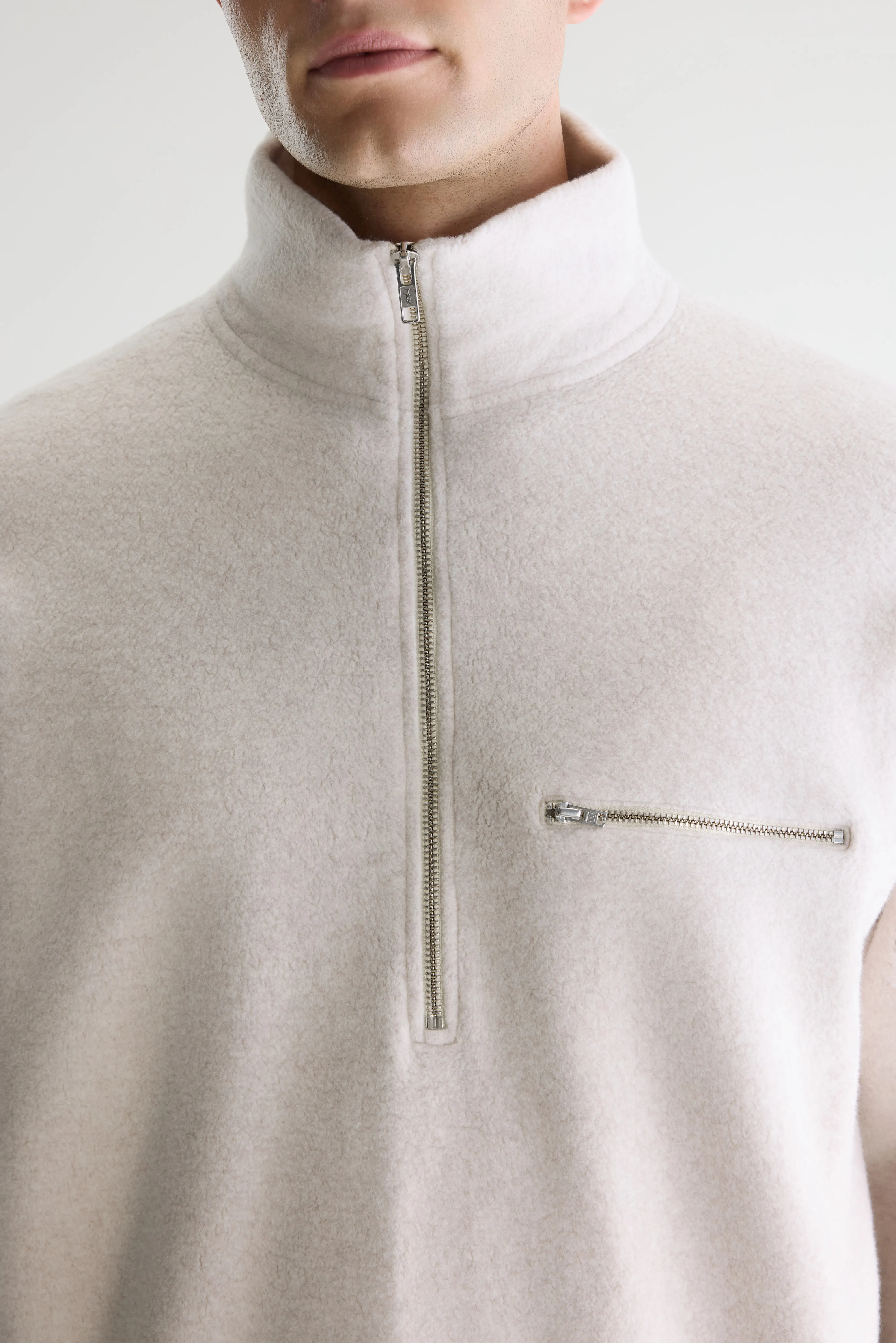 Bellerose Maber zipped-collar sweatshirt (261 / M / CALCAIRE)