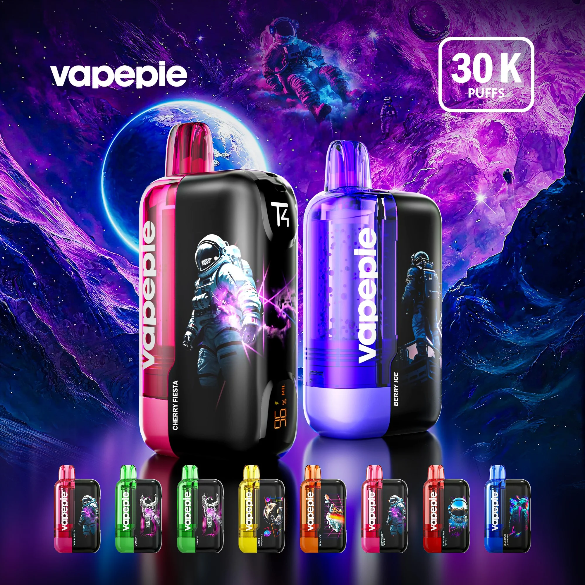VAPEPIE Ultra Phantom 30.000 Züge – Einweg Vape mit 3D-Display & Mesh Coil