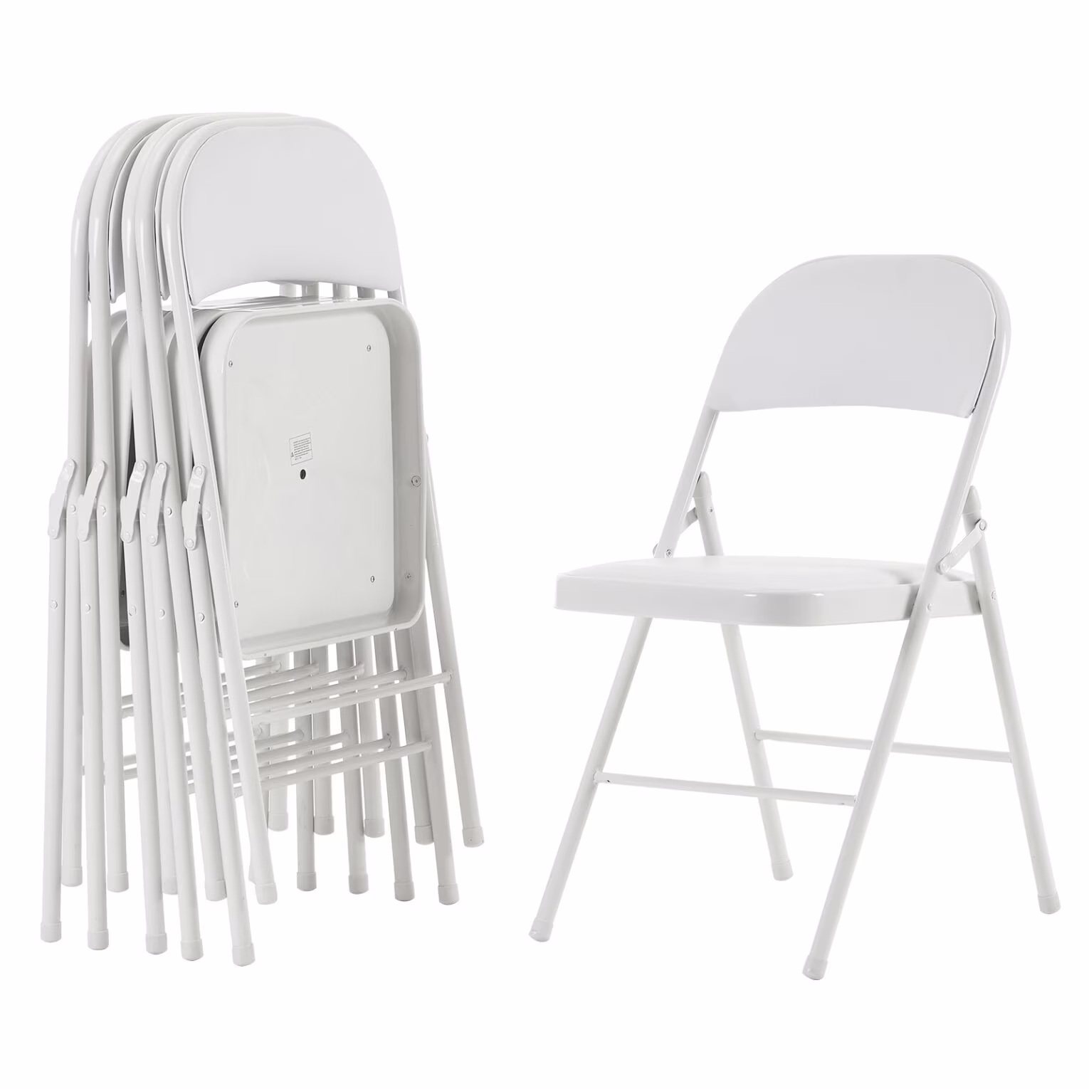 6 Pack Gray Folding Chairs with Padded Seats, Portable Stackable Foldable Chairs for Indoor & Outdoor, Commercial Seat with Metal Frame for Events Office Wedding Party, 330lbs Capacity