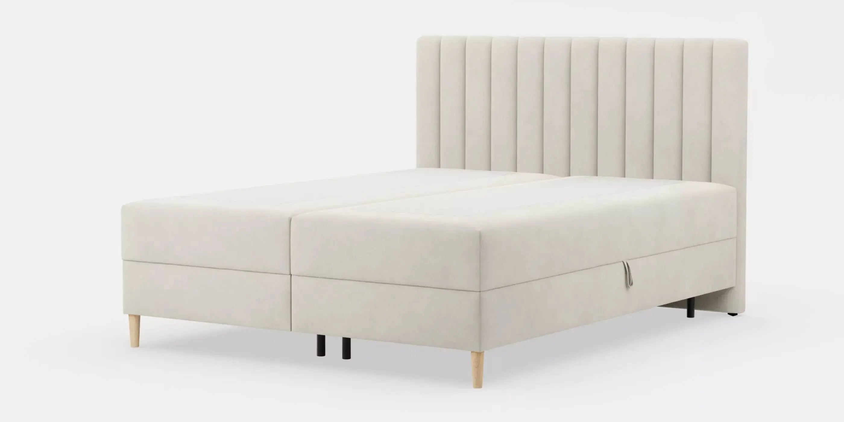 Blokker Pazara Boxspring met Opbergruimte 180 x 200 cm - Crème / Natur