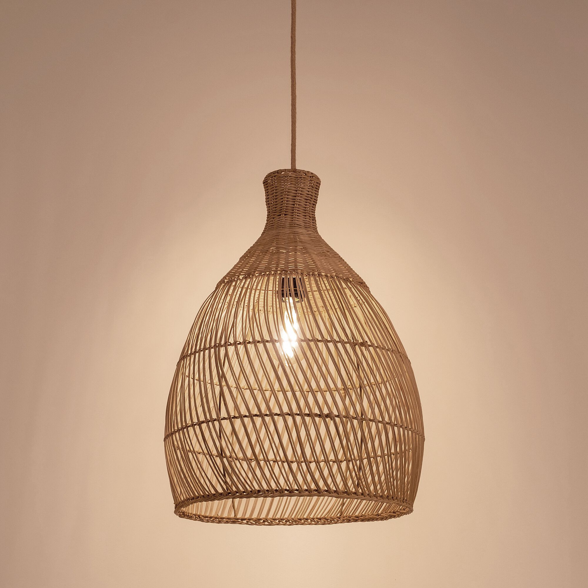 GORDES - Suspension non électrifiée en rotin D41cm - naturel