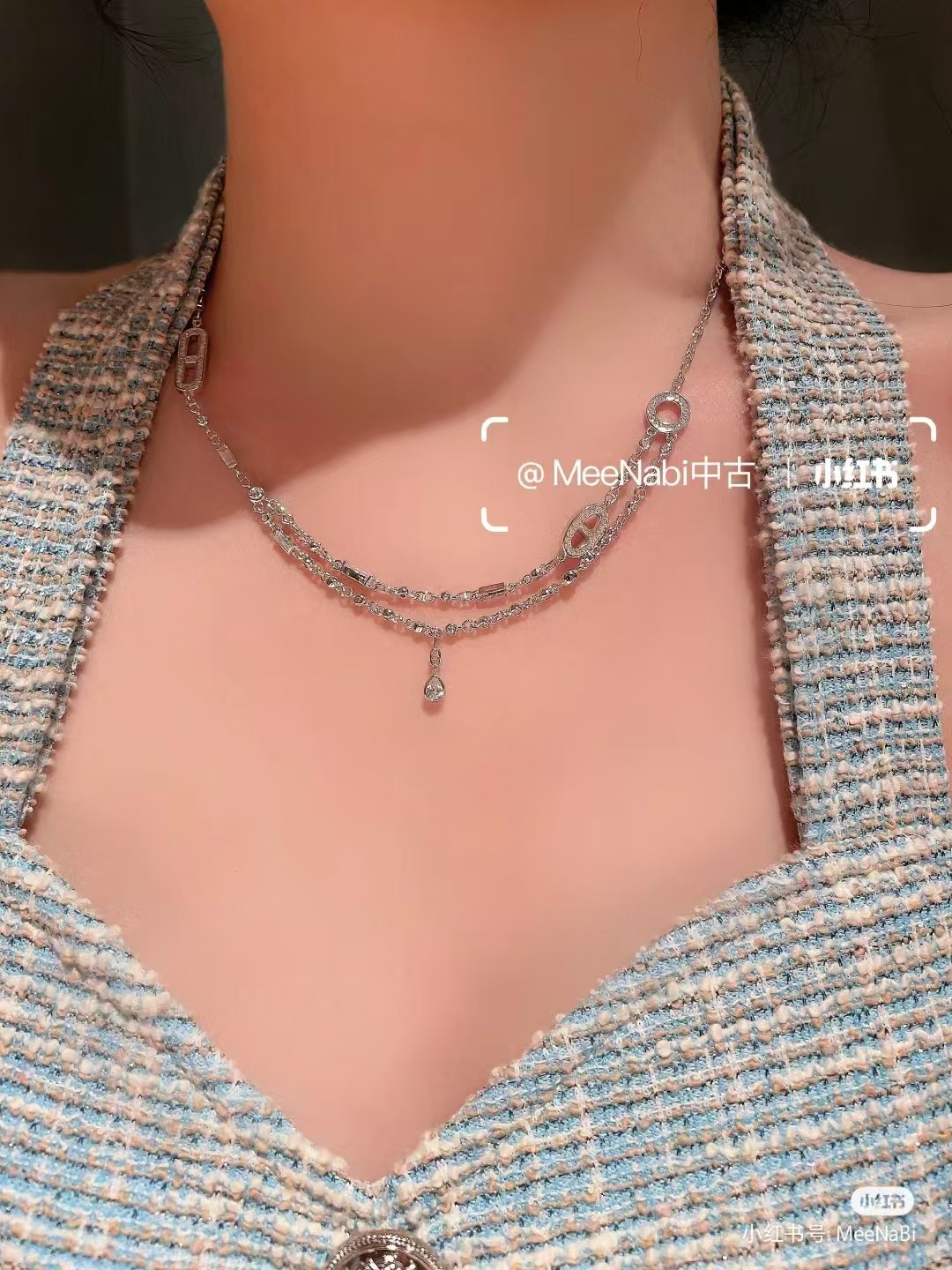 Hermes Pig Nose Teardrop Diamond Pendant Necklace - Original Replica Club