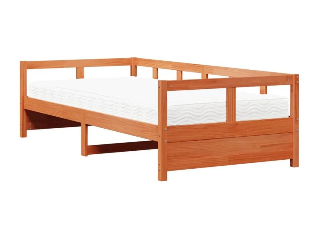 Sofá cama sin colchón Mueblesclasic maciza Mueblesclasic marrón cera 90x190 cm