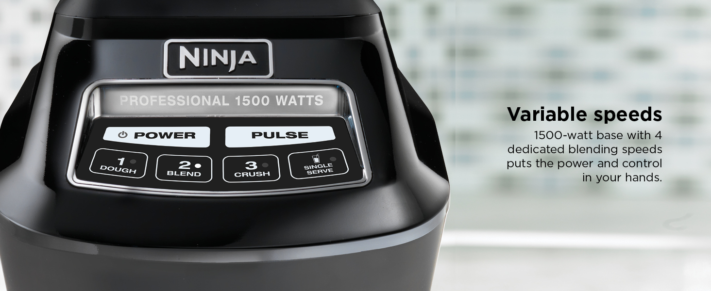 Variable speeds 1500-watt base with 4 dedicated blending speeds puts the power and control