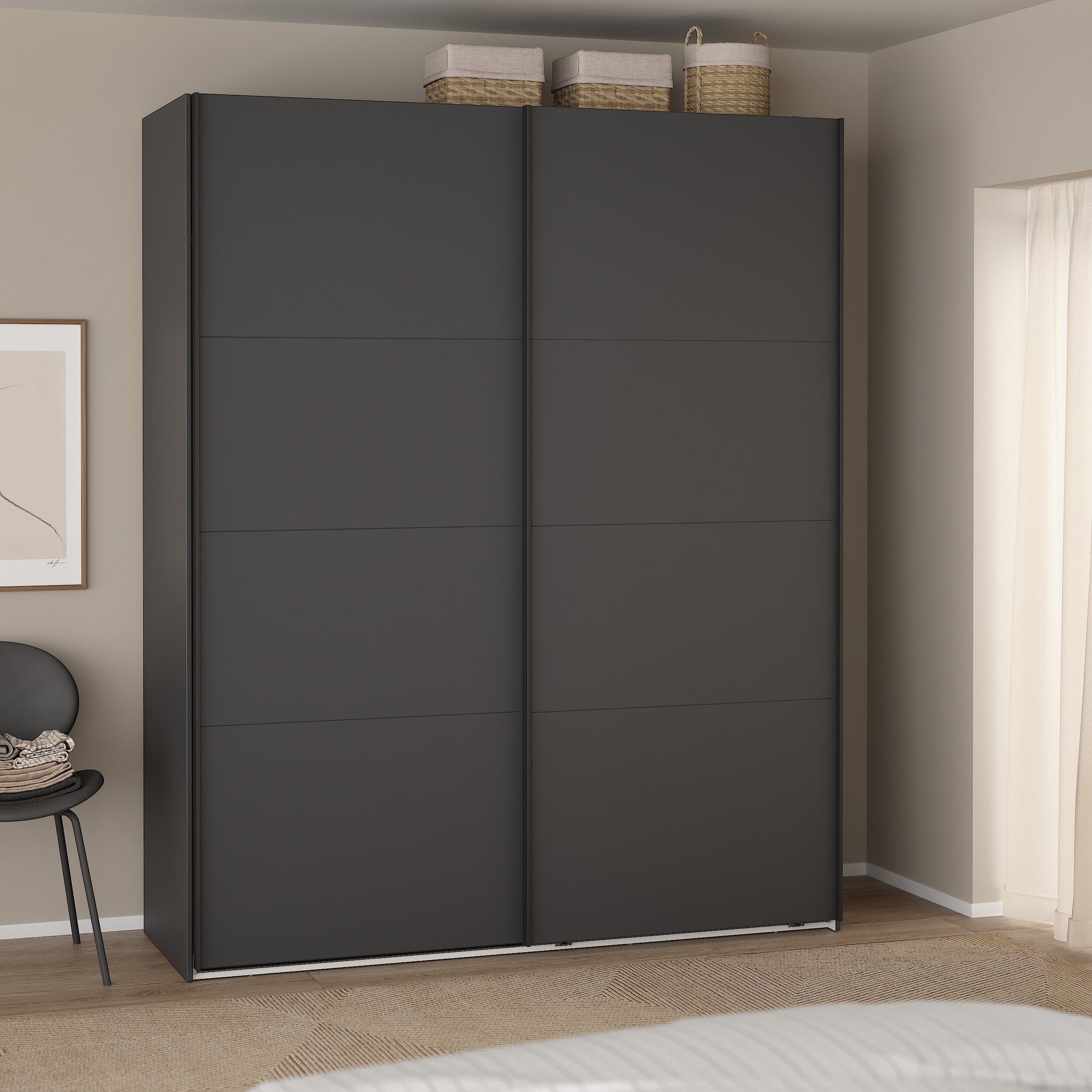 by fonQ basic Sway Kledingkast - Matgrijs - B 178,5 cm