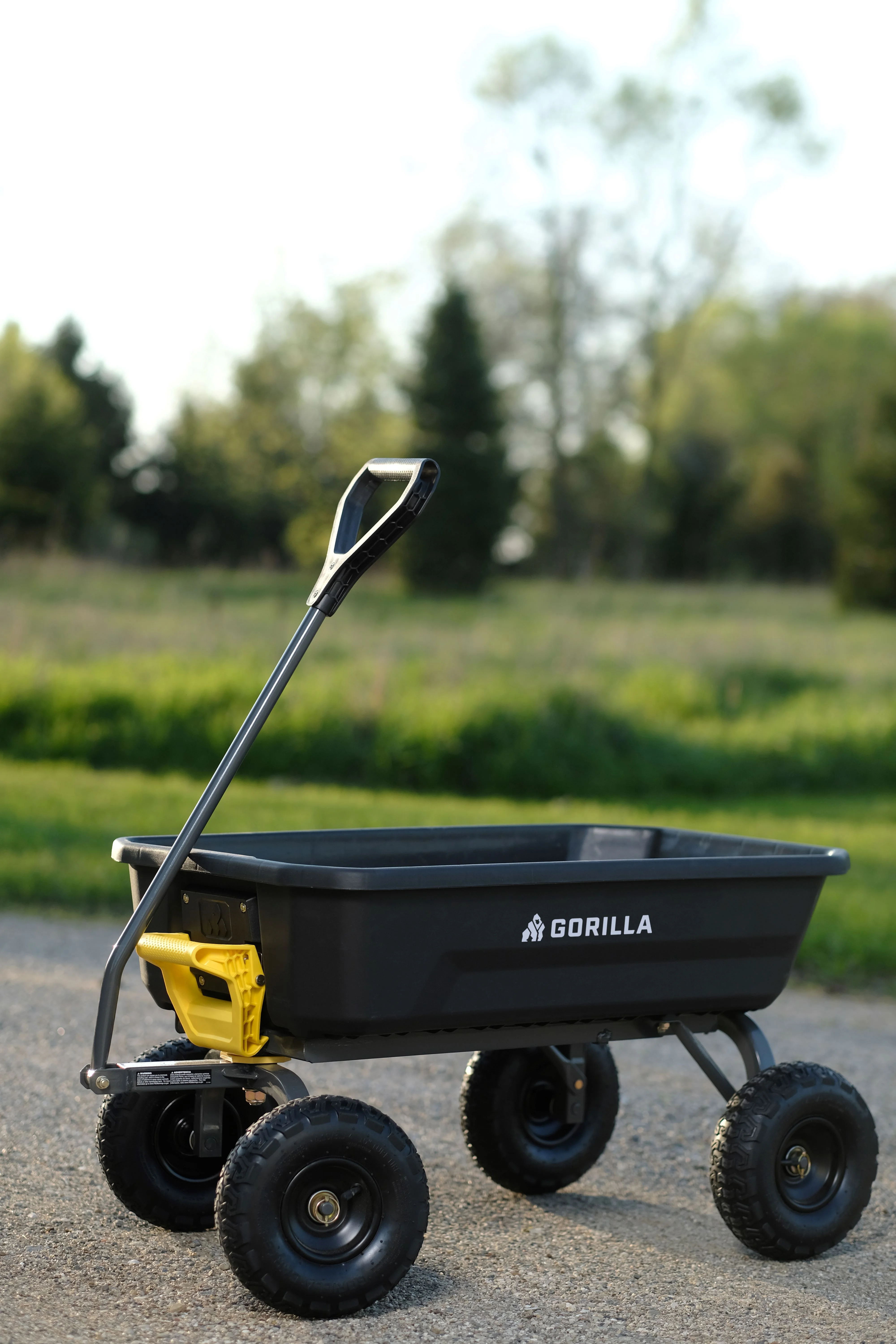 Gorilla Carts 4 Cu. ft. Poly Garden Dump Cart, 600 lbs. Capacity, 35 in. x 22 in. Bed, 10 in. Tires - Image 11