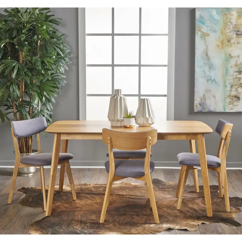 Christopher Knight Home Alma Mid-Century 5-Piece Wooden Rectangular Dining Set