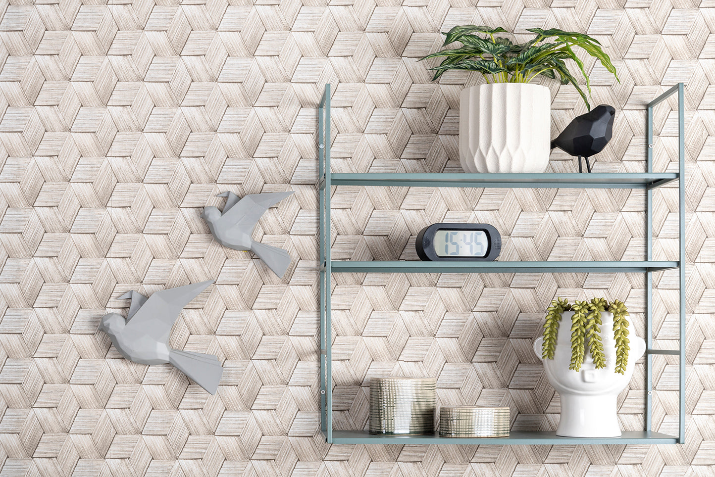 present time - Wandrek Level - Metaal Mat Warm Grijs - 60x16x45cm