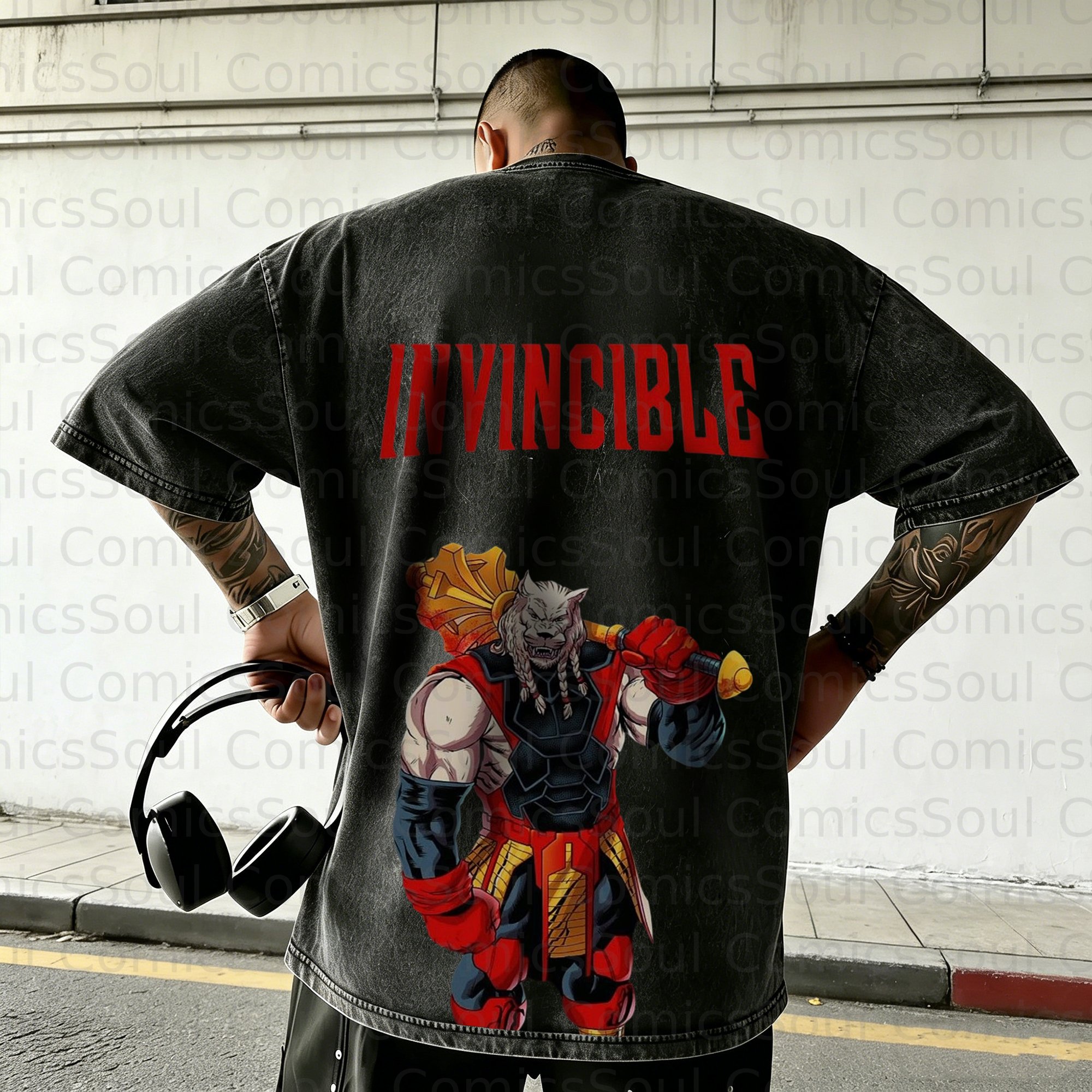 Unisex Anime Inspired Vintage Washed T-Shirt
