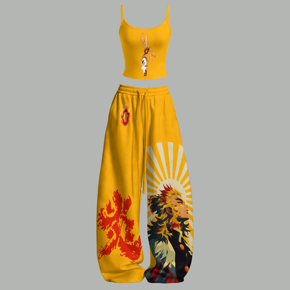 Demon Slayer Top & Elasticated Trousers Two-Piece Set