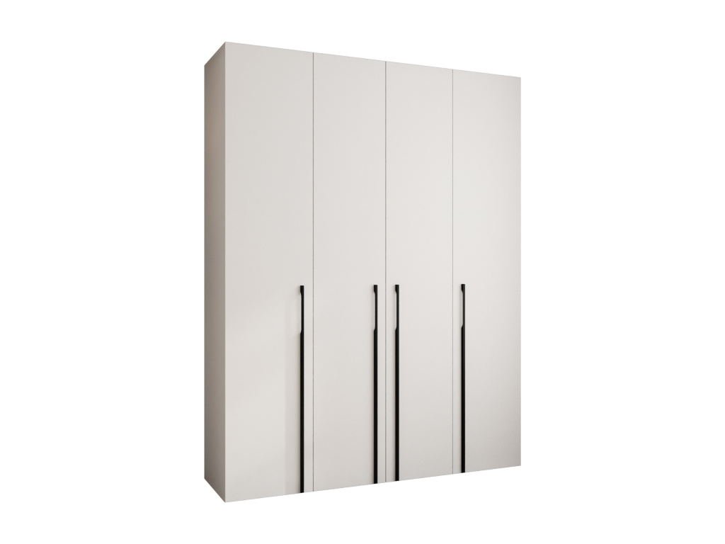 Armario Nestleare 3 con puertas batientes 245 - 5/190/50 4 puertas blanco/negro