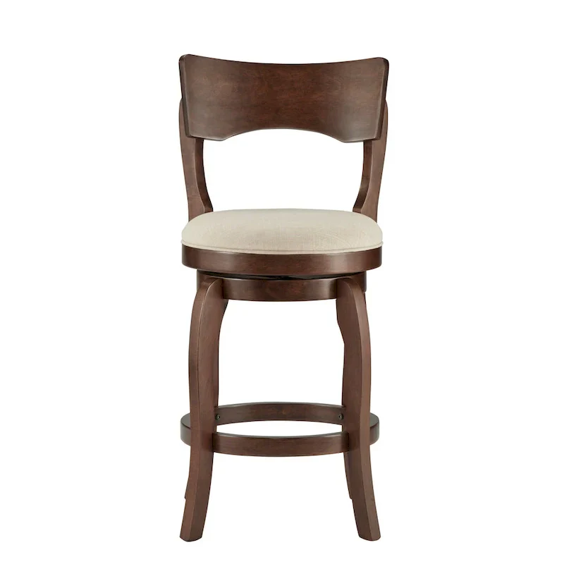 Lyla 24-Inch Brown Swivel Counter Stool by iNSPIRE Q Classic