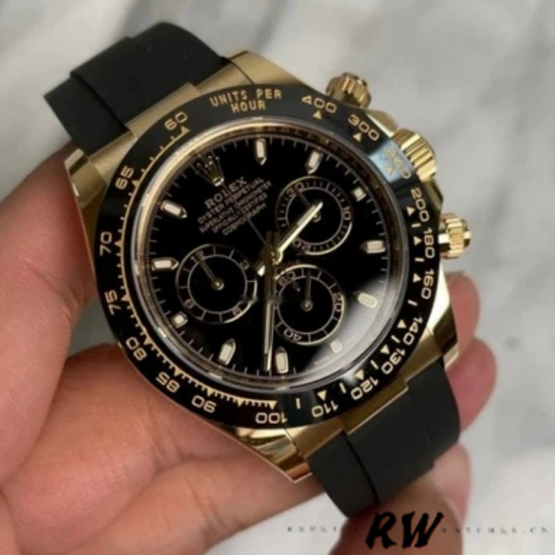 Rolex Daytona 116518LN Black Dial Yellow Gold 40mm Mens Replica Watch