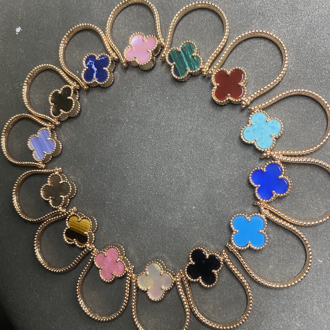 VCA Vintage Alhambra Reversible Ring, Rose Gold, 14 Stone Options - Original Replica Club