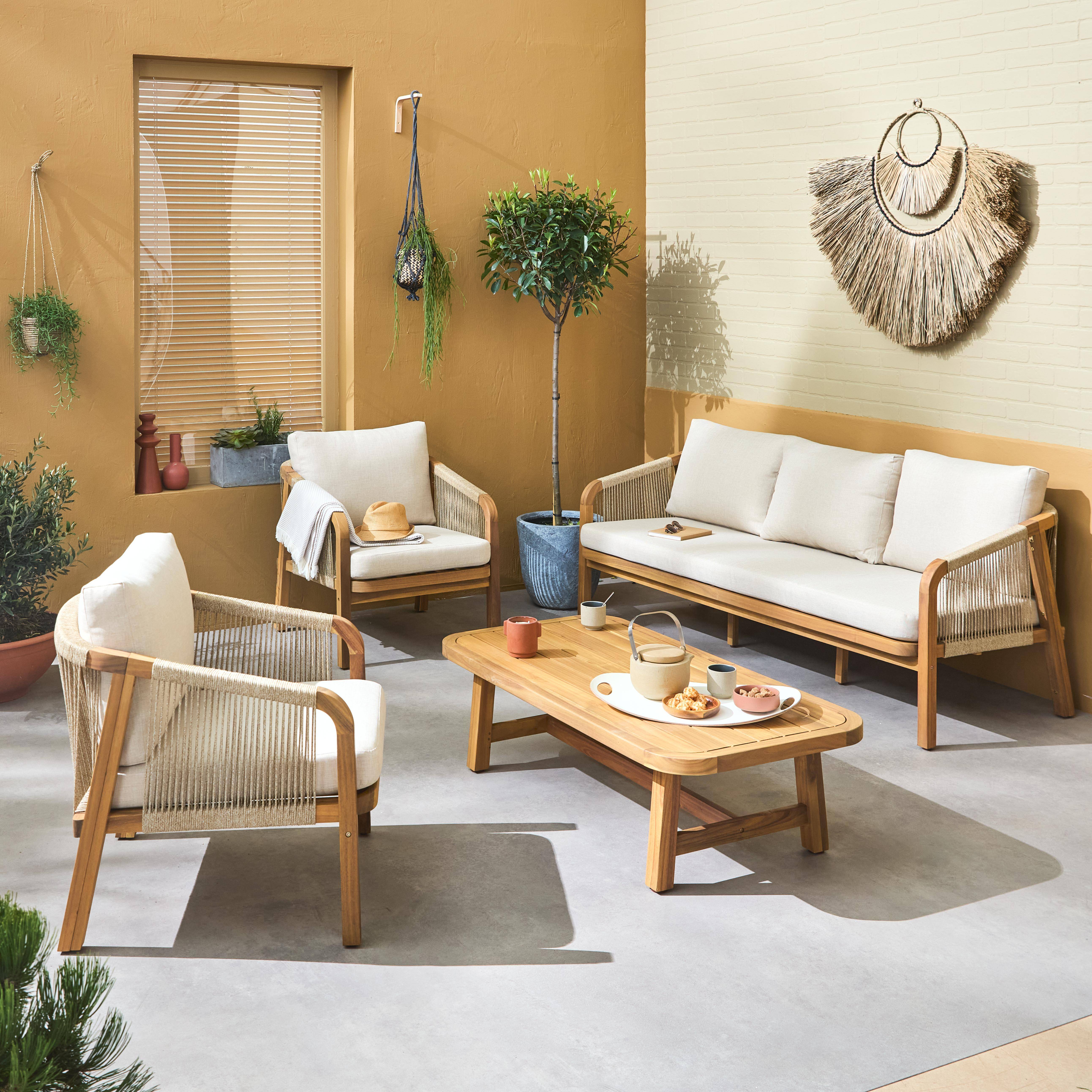 Parana - Conjunto de jardín de madera de acacia, 5 plazas