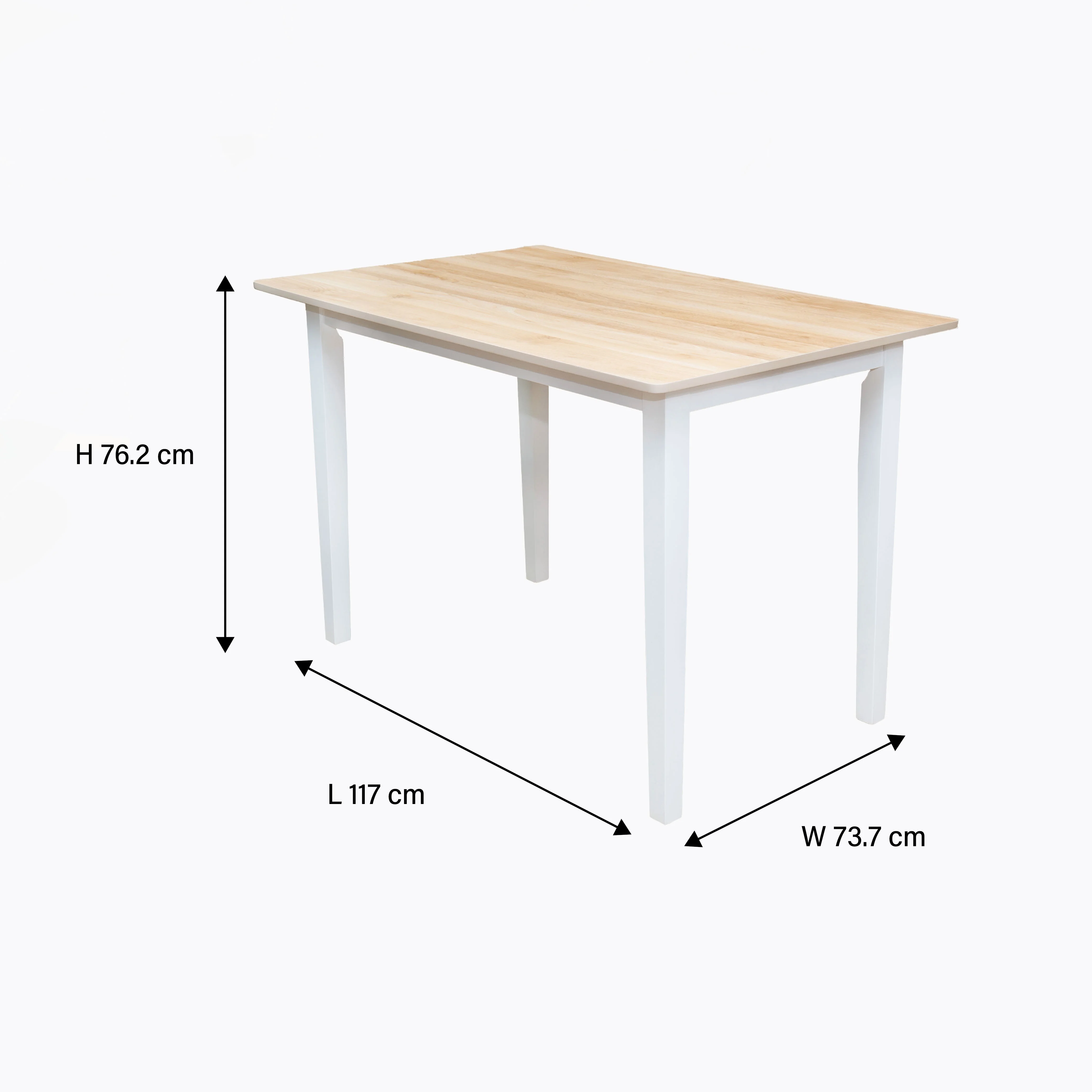 Mainstays 5-Piece Dining Set, 1 Table and 4 Chairs, White, MDF and Rubberwood, Indoor, 46" L x 29" W x 30" H Table - Image 14