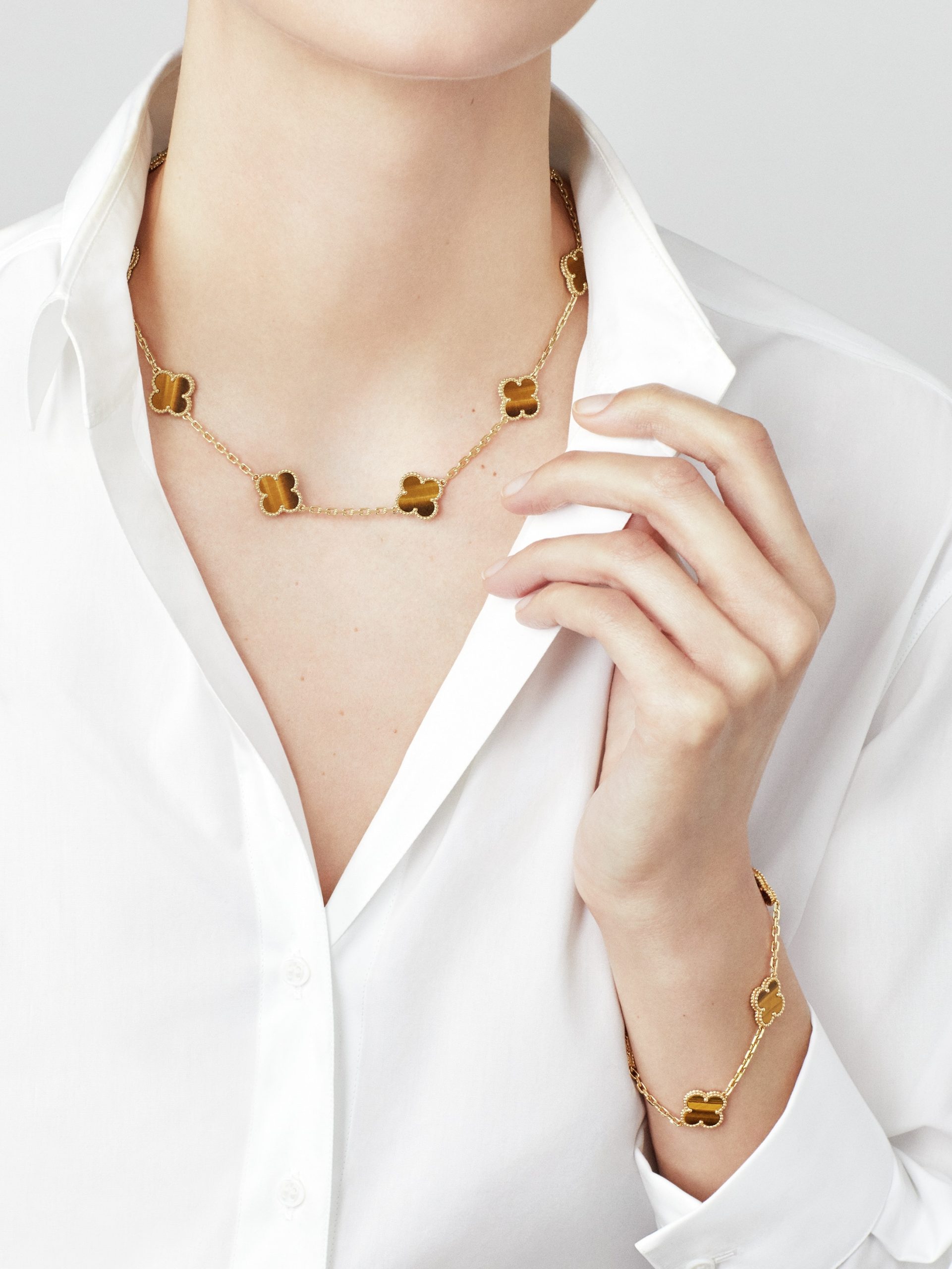 Replicate Vintage Alhambra necklace, 10 motifs(1:1 replica) - Original Replica Club