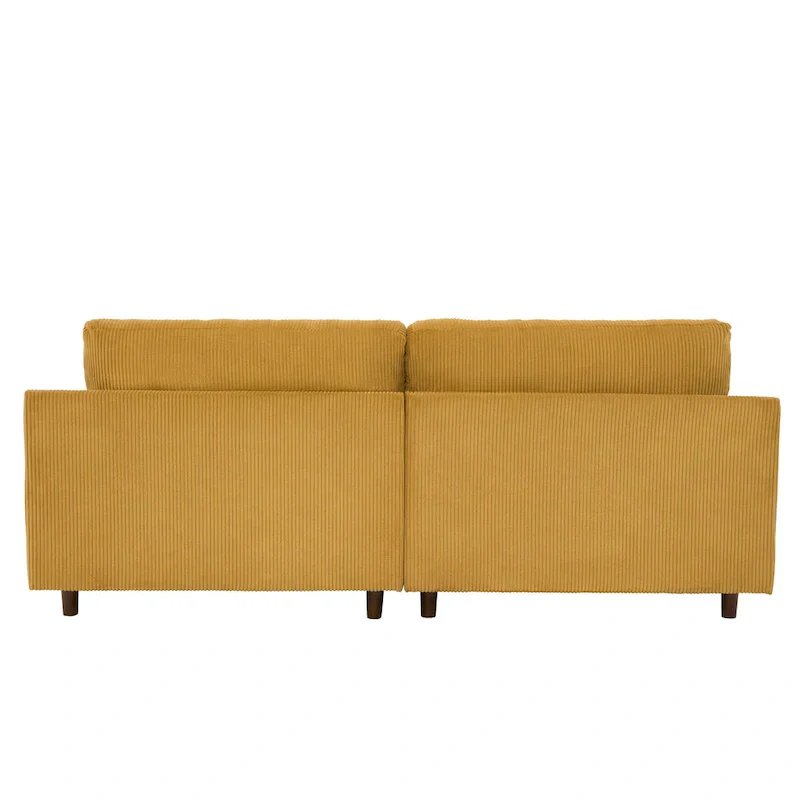 90-Inch Oversized Corduroy Sofa for Living Room with Reversible Cushions