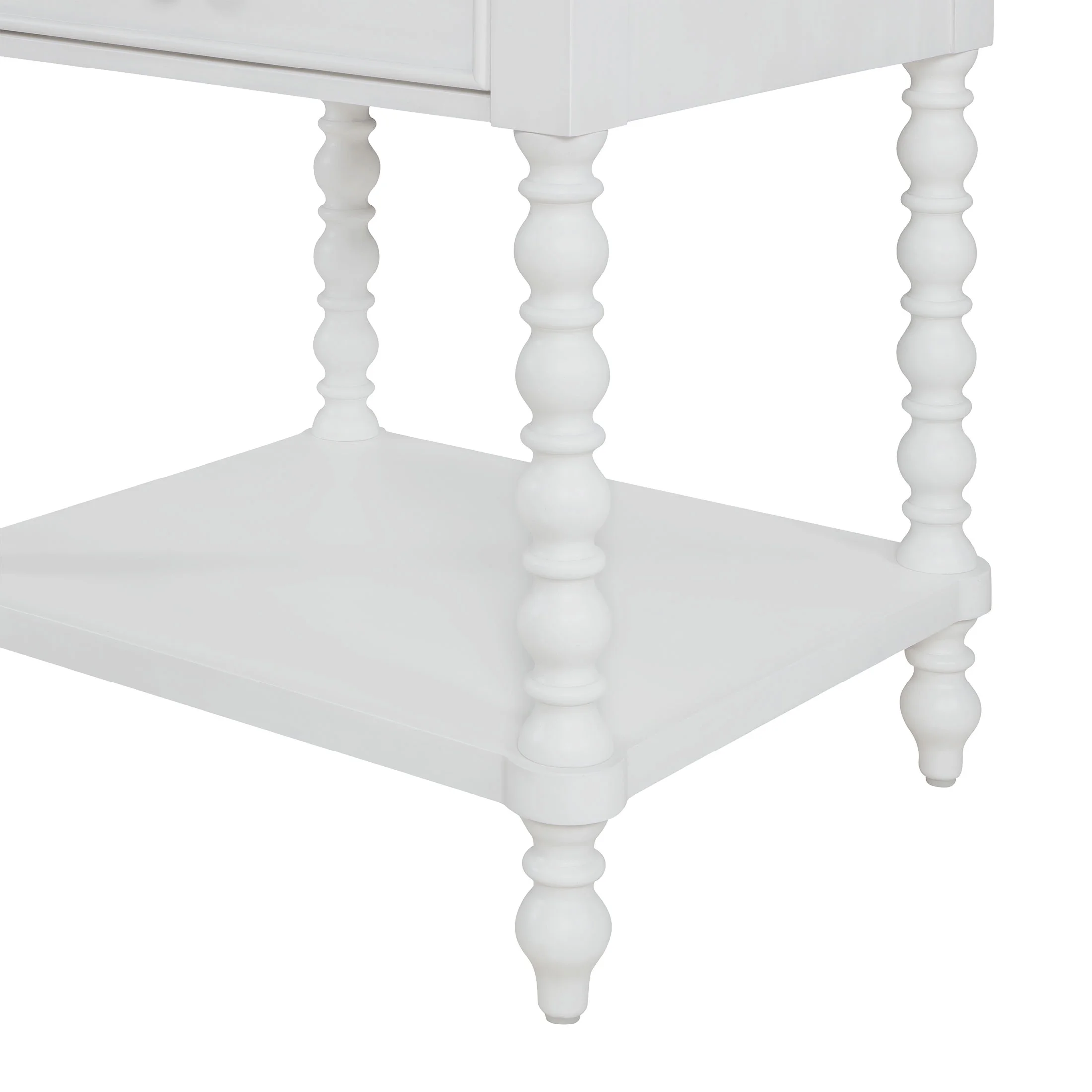 Pioneer Woman Harper Spindle Nightstand with USB Charging Ports, Adults and Teens, White Finish - Image 6