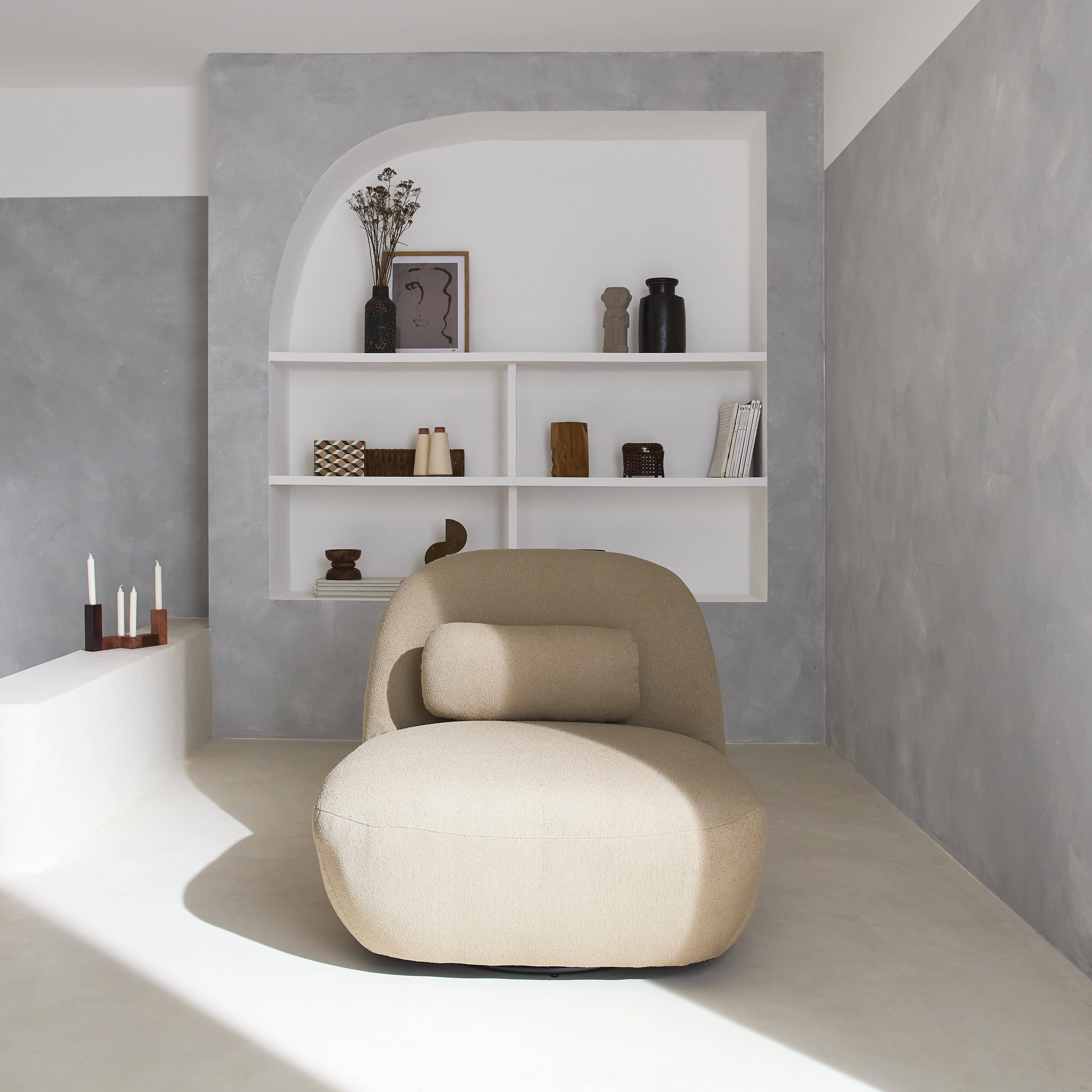 Spino - Silla giratoria 360° borreguito texturizada