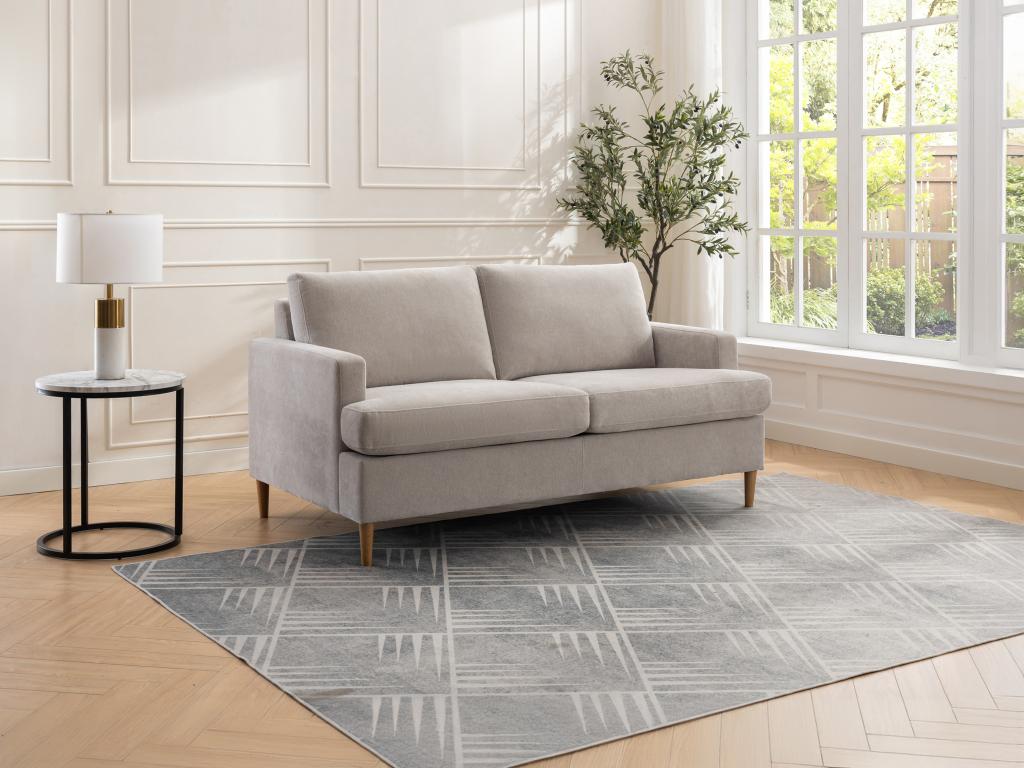 Sofá cama de 3 plazas - tela beige