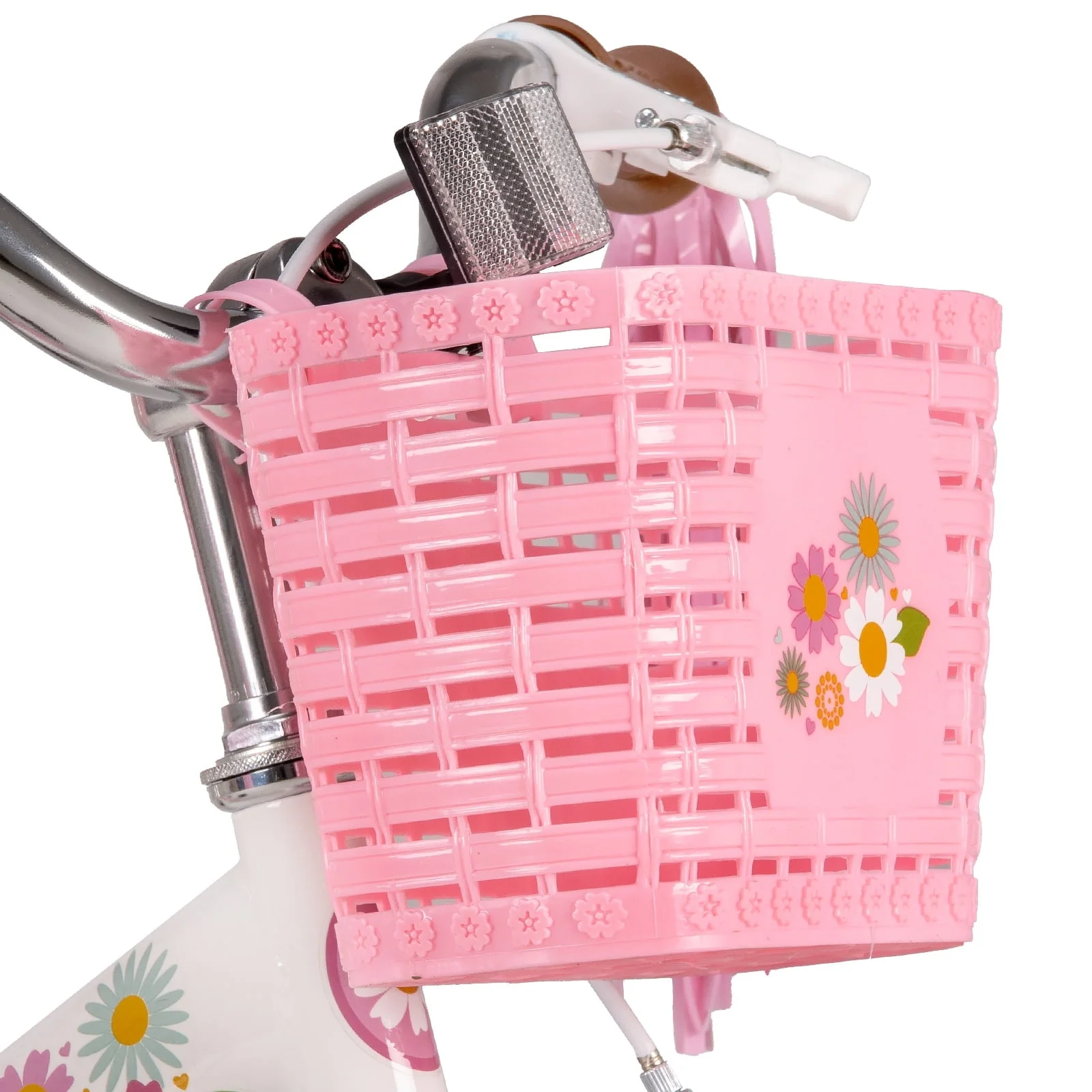 JOYSTAR Little Daisy 12 Inch Kids Bike for 2 3 4 Years Girls with Training Wheels Princess Kids Bicycle with Basket Bike Streamers Toddler Cycle Bikes White - Image 9