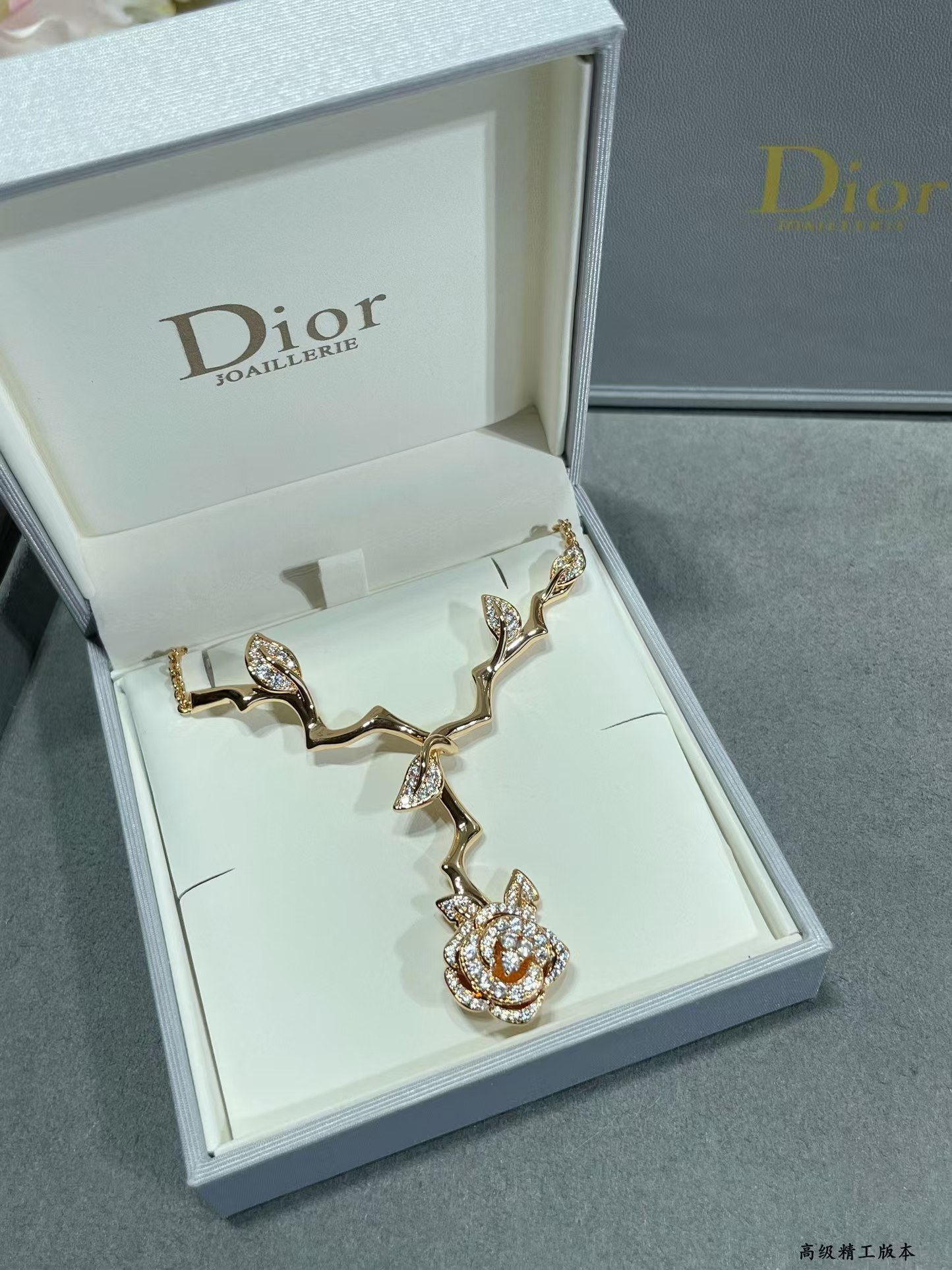 Dior Rose Pendant Bagatelle Necklace - Original Replica Club