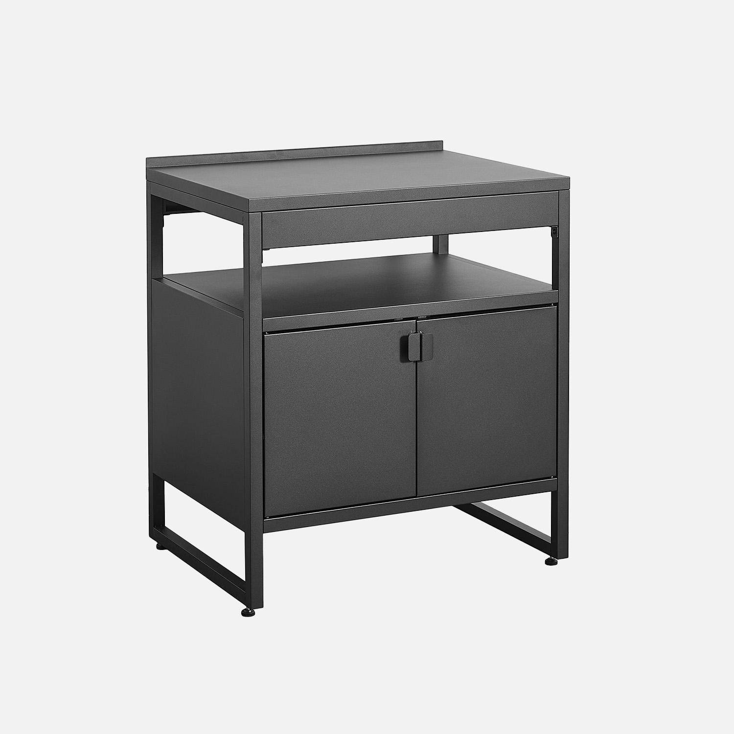 Kea - Cocina exterior de acero, 2 puertas, 80cm