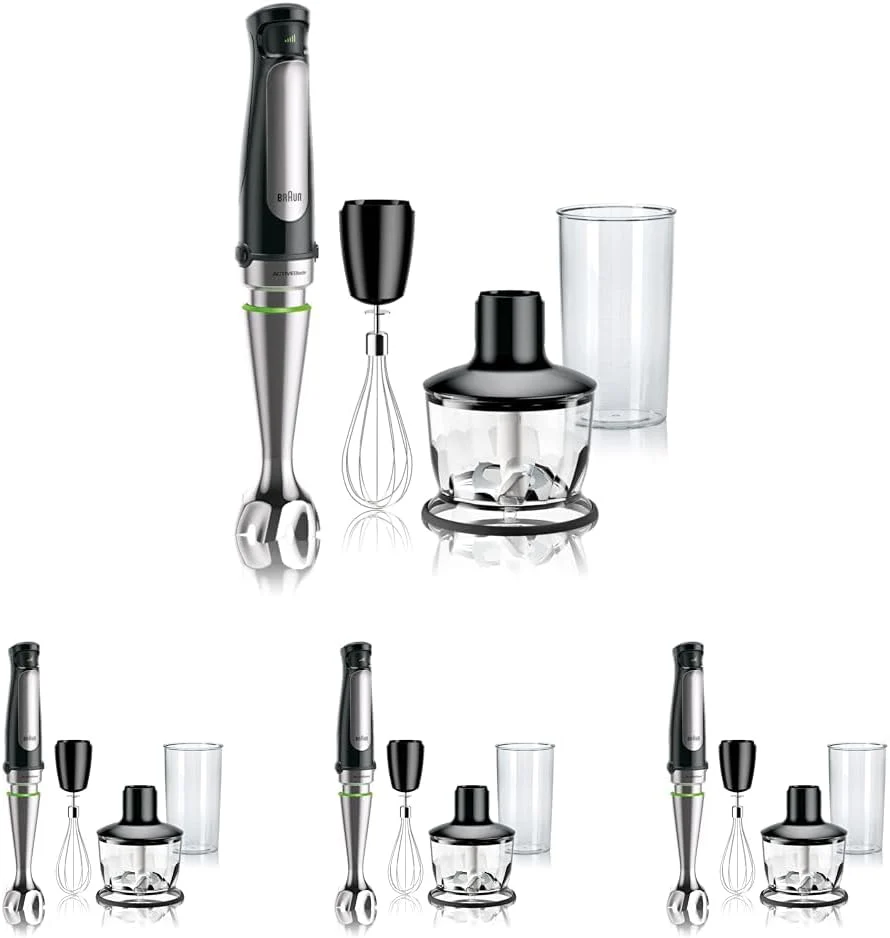 Braun MultiQuick 7 3-in-1 Immersion Blender with Food Processor �?Powerful Handheld Electric Stick Blender - Emulsifier for Chopping, Beating & Whisking - Ideal for Soup, Puree, Smoothies & More