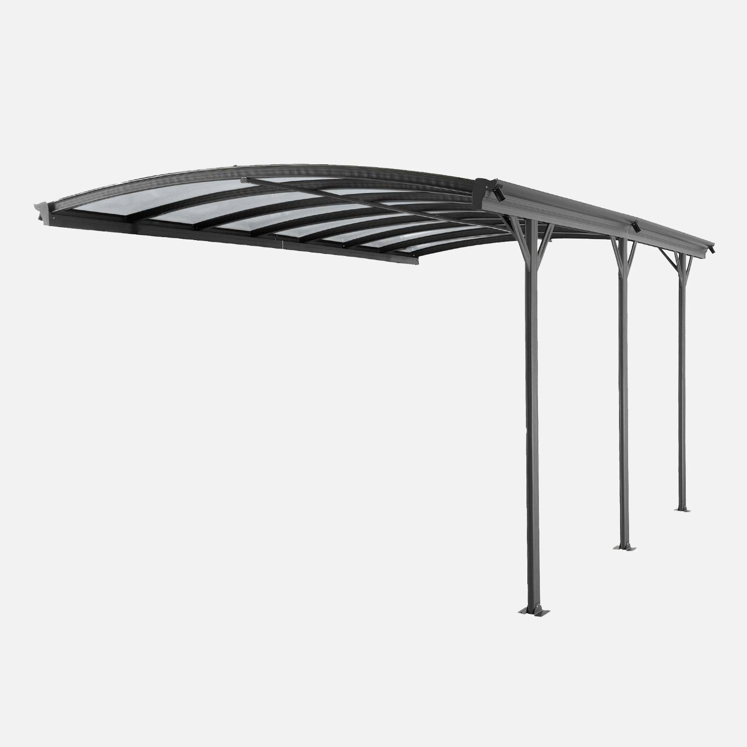 Extensión para Le mans - Cochera con techo de aluminio y policarbonato 15m²