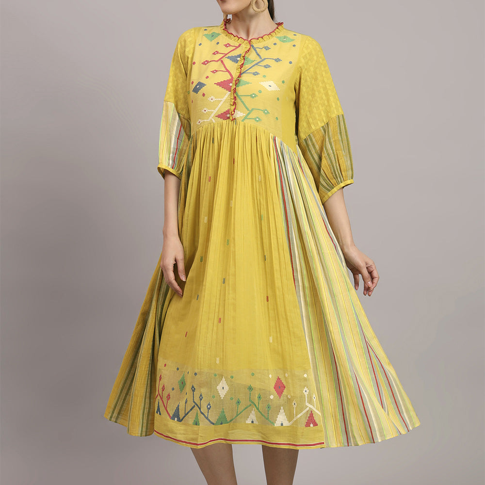 Aida by Priyanka Jain - Robe Amber Bloom - Jaune
