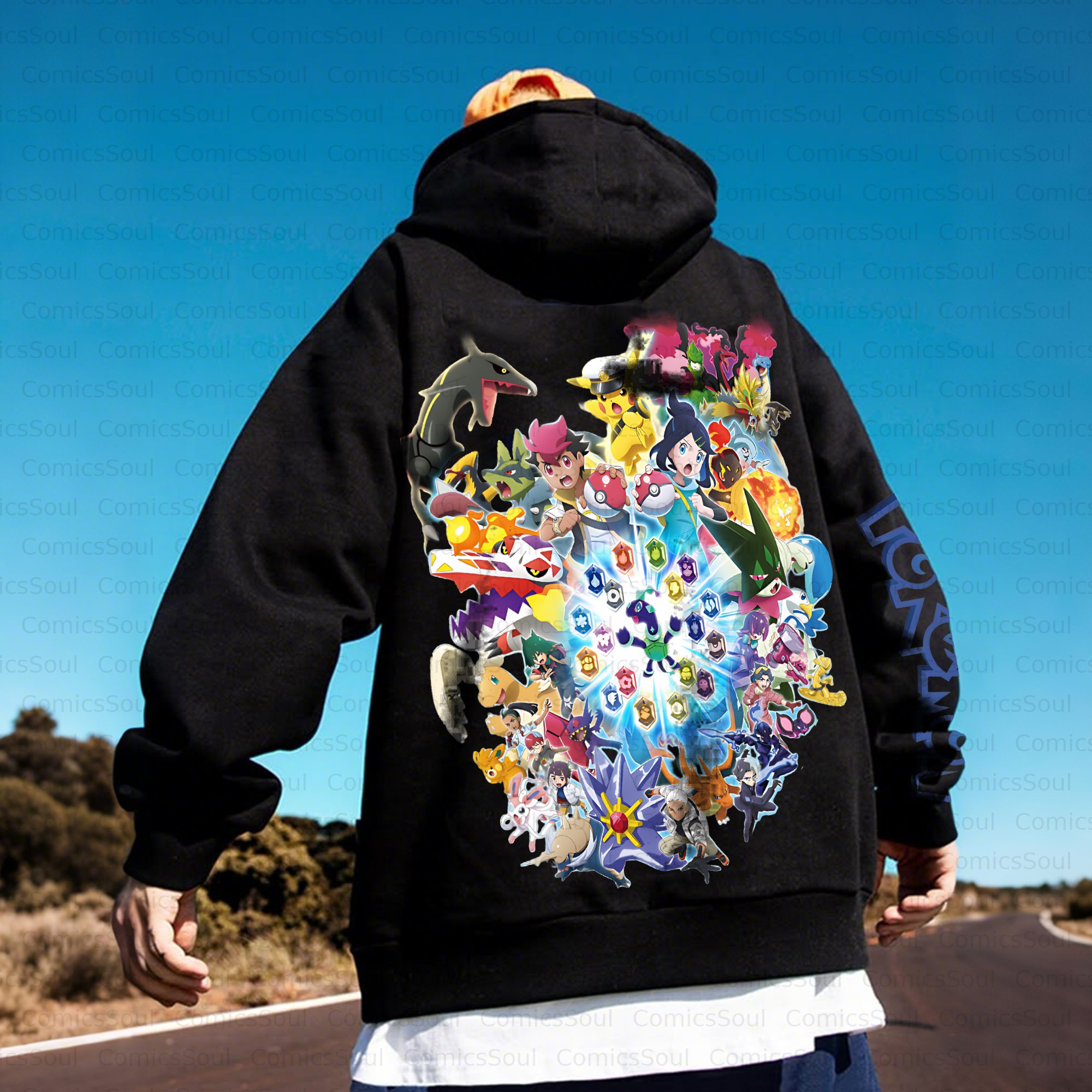 Unisex Anime Inspired Vintage Plush Hoodie