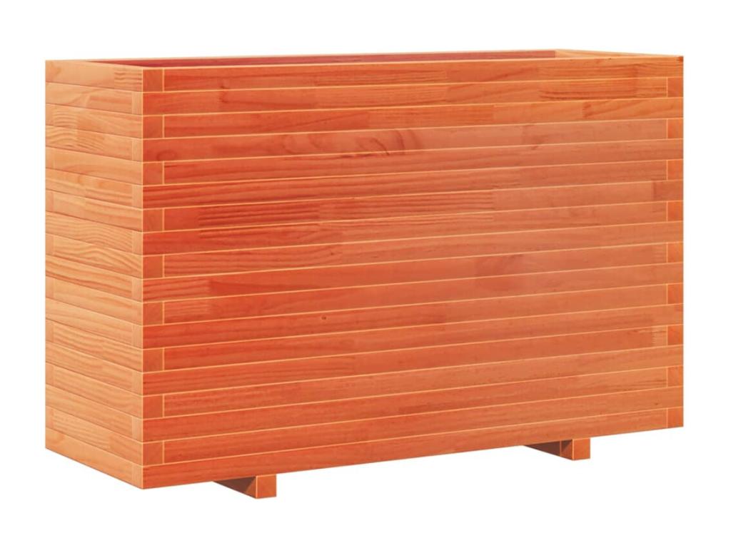 Decoratodo madera maciza de pino marrón cera 110x40x72,5 cm
