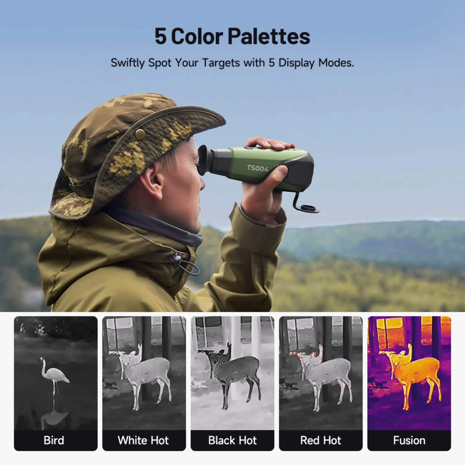 TOPDON TS004 Thermal Monocular Camera, 256x192 Resolution, 50Hz Refresh Rate, 450 Yard Detection Range - Image 7